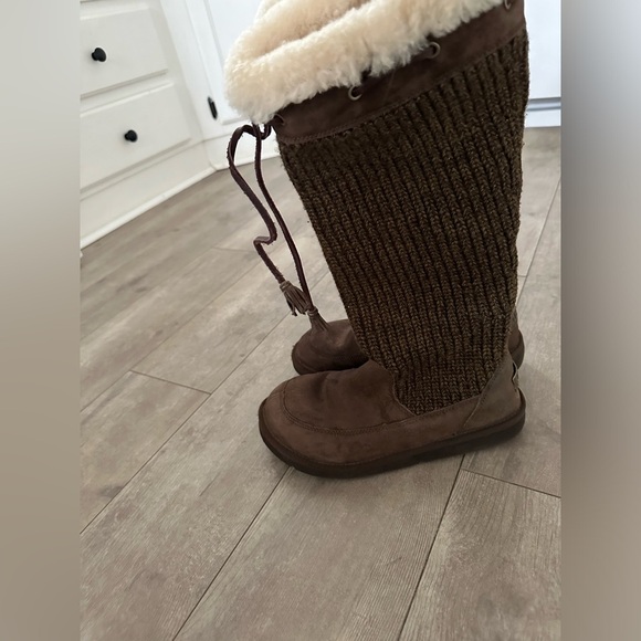 UGG Suburb Crochet Knit Slouch Suede Boots women’s size 8 - Picture 5 of 16